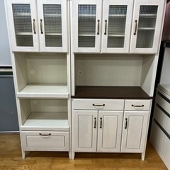 N534★レンジボード2点セット★レンジボード★食器棚★キッチンボード★幅875ｍｍ