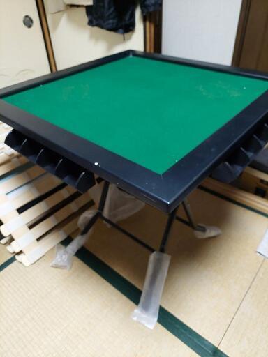 折り畳み式麻雀卓(新品未使用で１ヶ所キズあり)　\u0026　中古の麻雀牌
