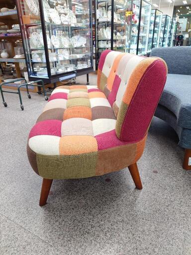 2人掛けソファ】2人掛けソファ 不二貿易 パッチワークソファ デイジー