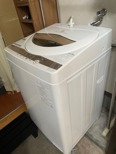 【取引終了】【美品】【値下げ】東芝製 洗濯機5.0㎏(洗濯機ラック付き)