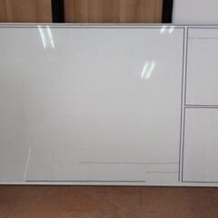 壁掛けホワイトボード　1800×900　罫線　USED品
