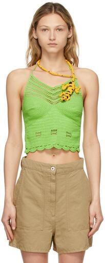 10万タグ付 ロエベ LOEWE かぎ針編み トカゲトップ コットン S 港区