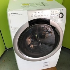 ドラム式洗濯機　プラズマクラスター　シャープ　動作確認済み　洗濯7k乾燥3.5k ES-S70 直接引取り歓迎品　　