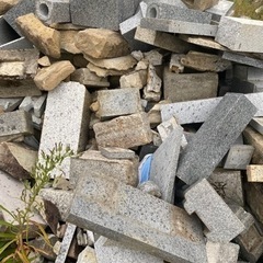 大量石材　沢山　大型　石畳　庭石　石板　庭石　まとめ 大量石材 沢山 大型 石畳 庭石 石板 庭石 まとめ