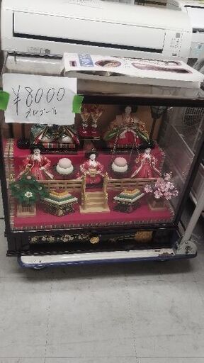 値引交渉可！オルゴール付きの ひな祭り サイズ 横幅 65cm 奥行き38cm 高さ63cm別館に置いてます