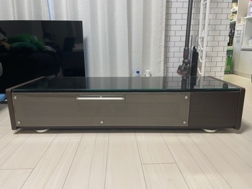 【値下げ相談可】楽天市場購入 LIMPIA リンピア テレビ台 ブラウン フロアタイプテレビボード W125 ガラス扉 硝子 TV台 完成品 日本製 テレビボード TVボード ロータイプ TVラック レコーダー台 TVラック ローボード TV台 テレビ台 ウォールナット (urban) お洒落 北欧 収納 おしゃれ