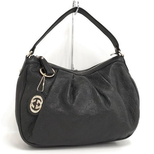J3285 ★再値下げしました★GUCCI グッチ スーキー ワンショルダーバッグ グッチシマ レザー ブラック 232955 69980