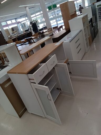 ☆ジモティ割あり☆ ニトリ レンジボード 白 H193×D50×W120 