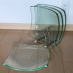 25cm正方形ガラスプレート(1枚)