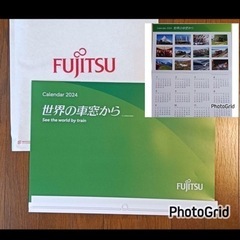 富士通　FUJITSU 世界の車窓から　カレンダー2024  5...