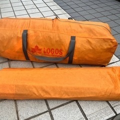 ロゴス　テント　大きめ　コネクトスクリーン　4032 オレンジ色...