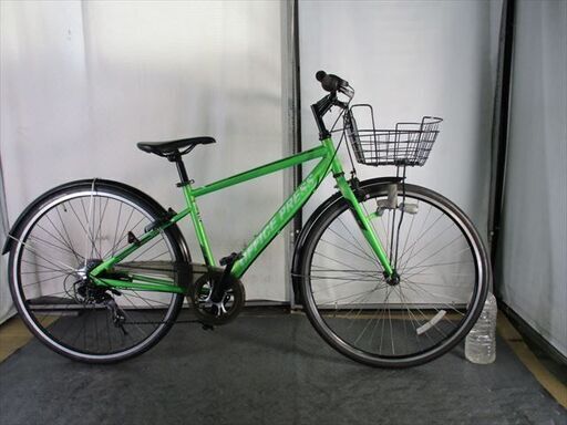 D228　★限定特価★ 中古自転車 アサヒ　OFFICE　PRESS　グリーン　430ｍｍ【700C　軽快車　7段　LEDダイナモライト 】(*^▽^*)