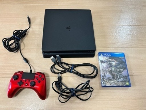 PlayStation4 本体+非純正コントローラー+モンハンワールド