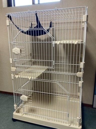 受け取り終了しました　ペットゲージ　ホワイト　猫　新品　未使用　組み立て済み
