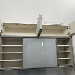 ★値下げしました❗【パモウナ】レンジボード　食器棚　スロークローザー　幅160ccm 高さ230cm 25万円位で購入　💳自社配送時🌟代引き可💳※現金、クレジット、スマホ決済対応※