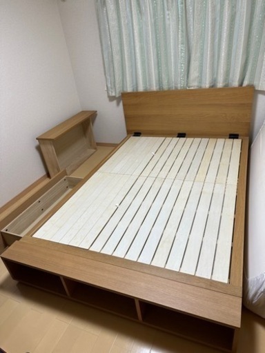 即日！無印収納ベッド、ダブル