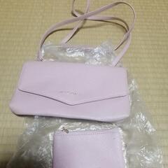 女性用バックと小銭入れ★ピンク