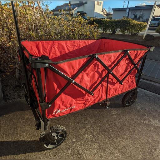 MOON LENCE キャリーワゴン 折りたたみキャリーカート 大容量156L アウトドア キャンプ レジャー BBQ 運動会 コンパクト 耐荷重100kg