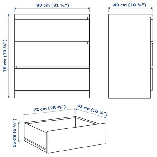 IKEA マルム　チェスト　タンス