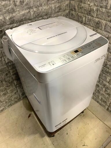 全国送料無料★3か月保障付き★洗濯機★シャープ★2019年★6.0kg★ES-GE6C-W★S-320
