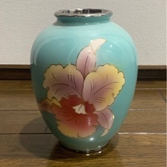 花瓶　富士七宝焼　高18 口経6 胴経13センチ