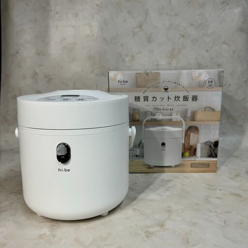 A4390 ベルソス 糖質カット炊飯器 VS-HI01BE-WH ３合炊き