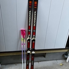 ROSSIGNOL スキー板173cm ストック106cm