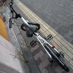 20吋 ビーチクルーザータイプのミニベロ(小径車) 外装6段/ホワイト