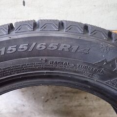 ★155/65R14新品スタッドレス4本！タイヤチェーンより安いかも・・・・？