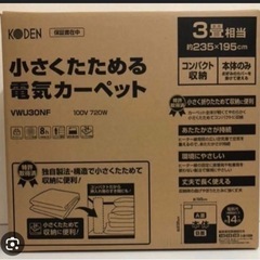 【極美品】光電 KODEN 電気カーペット 3畳用 VWU30NF