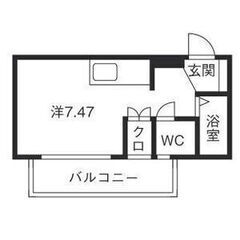 🐞【白石区・1K】「南郷7丁目」駅から徒歩3分！ネット無料+家具...
