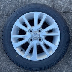 日産純正ホイール14インチ＋使用少スタッドレス155/65R14 保管袋付き