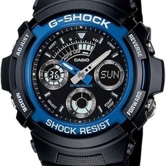 G-SHOCK AW-591-2AJF メンズ ブラック/ブルー