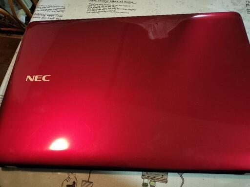 No.18 NECノートパソコン  赤 新品バッテリー