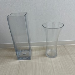 ガラス花瓶×2 店舗ディスプレイなどに！