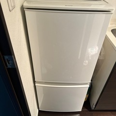 【ネット決済】【1/14指定】SHARP 冷蔵庫 SJ-D14B-W
