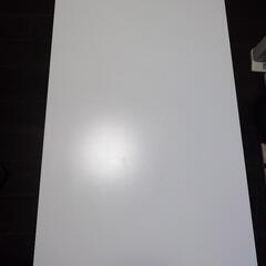 昇降式テーブル 収納付き 木製 100x55x37cm ホワイト