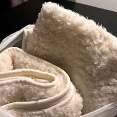 羊毛洗える敷き毛布パッド　クイーンサイズ