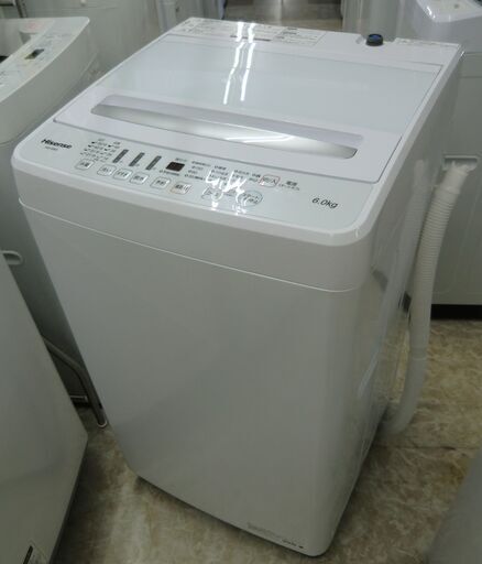 Hisense 全自動洗濯機 ステンレス槽 6.0kg 2021年製 HW-G60A