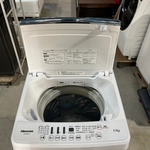 ハイセンス 全自動洗濯機 HW-G55A-W『良品中古』2018年式 【リサイクル