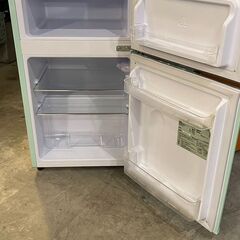 ✨🔔期間限定🔥ジモティー特別価格🔔✨人気！レトロ風冷蔵庫 オーヤマ 81L 2022年製 グリーン PRR-082D-LG 家具家電セット割引対象！