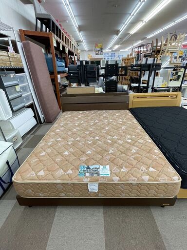 Francebed(フランスベッド) ワイドダブルベッド 定価￥150,000 コイルスプリングマットレスフレーム付き819