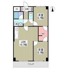 🌻🌻70(2LDK)初期費用8万円パック・フリーレント1ヶ月・😁👌審査通過率◎ご相談ください🌻🌻東武鉄道宇都宮線「東武宇都宮」駅 徒歩13分 - 宇都宮市