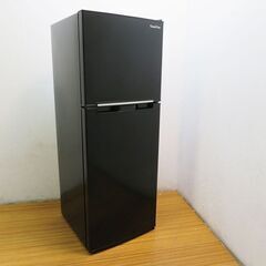 京都市内方面送料無料 おしゃれブラックカラー 138L 冷蔵庫 ...