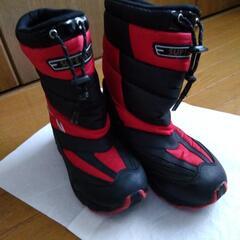 冬用ブーツ 24cm EEE 黒×赤