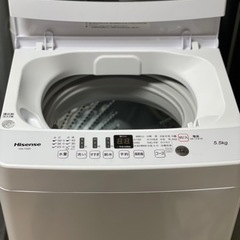 送料・設置込み可　洗濯機　5.5kg Hisense 2020年