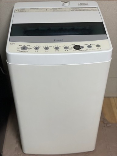 送料・設置込み可　洗濯機　4.5kg Haier 2019年
