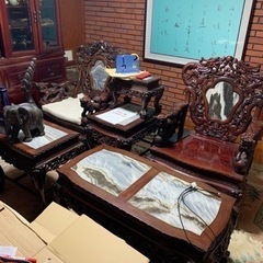 中国家具　テーブル、イス