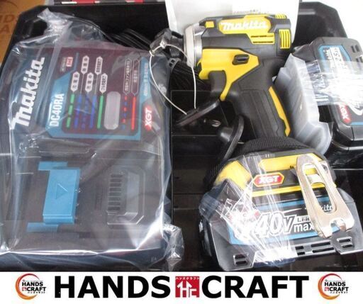 マキタ　makita　TD001GDX　インパクトドライバ　フルセット　未使用品　バッテリ40V二個/充電器付き　イエロー　【ハンズクラフト宜野湾店】