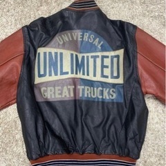 レザースタジャン ヴィンテージ 革ジャン スタジアムジャンバー 防寒